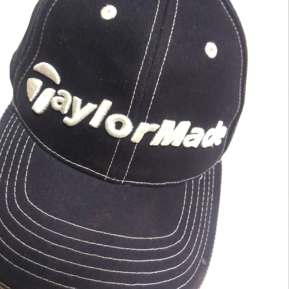TaylorMade r7 Blue Cap Hat Golf Adjustable White Stitching